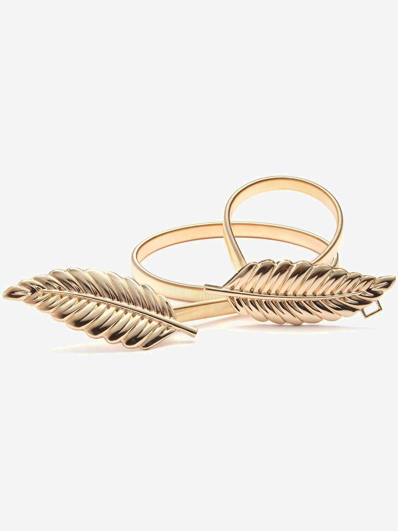Ceinture décorative et extensible avec boucle plume tendance