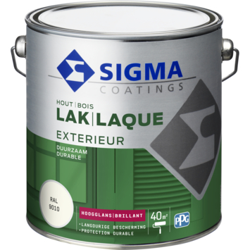 Sigma Exterieur buitenlak hoogglans RAL 9010 2,5 liter