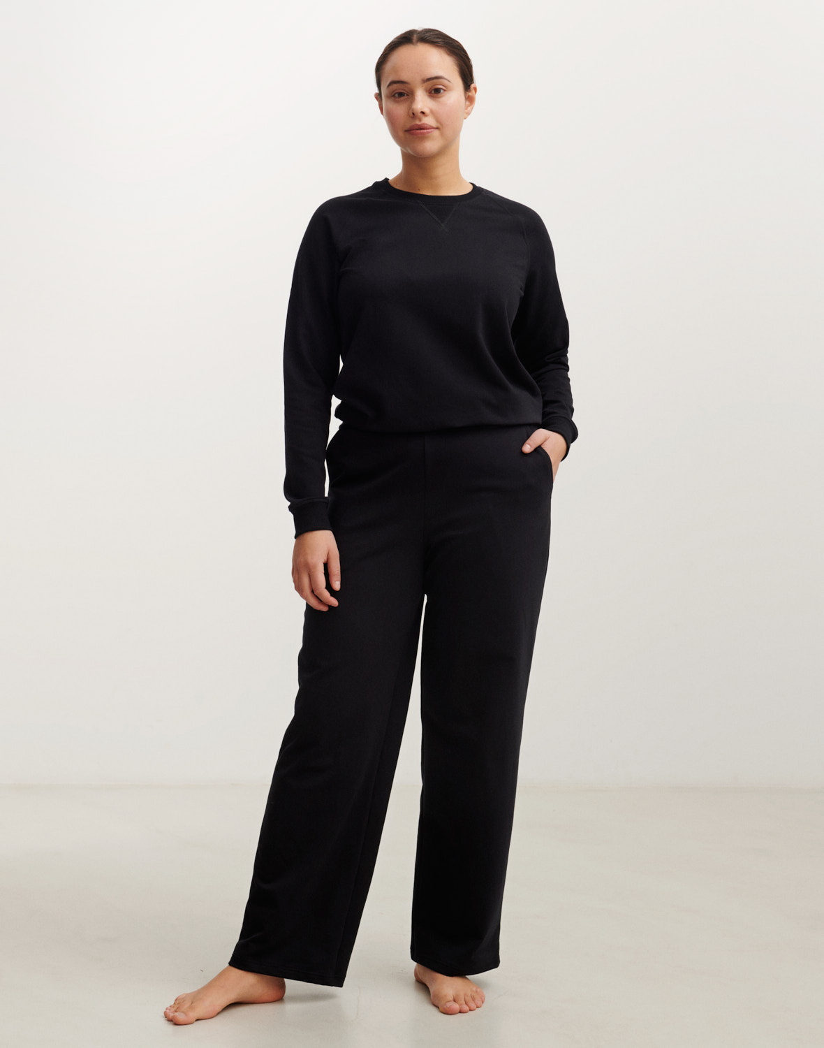 Broek van katoen voor dames in Zwart