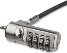 StarTech.com LTLOCK4D kabelslot Zwart, Zilver 2 m