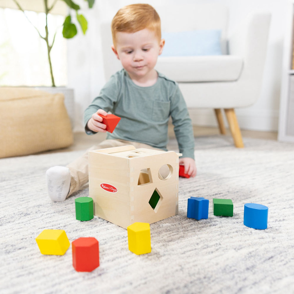 Køb Melissa & Doug Multifarvet Sorteringskasse Kube Træ