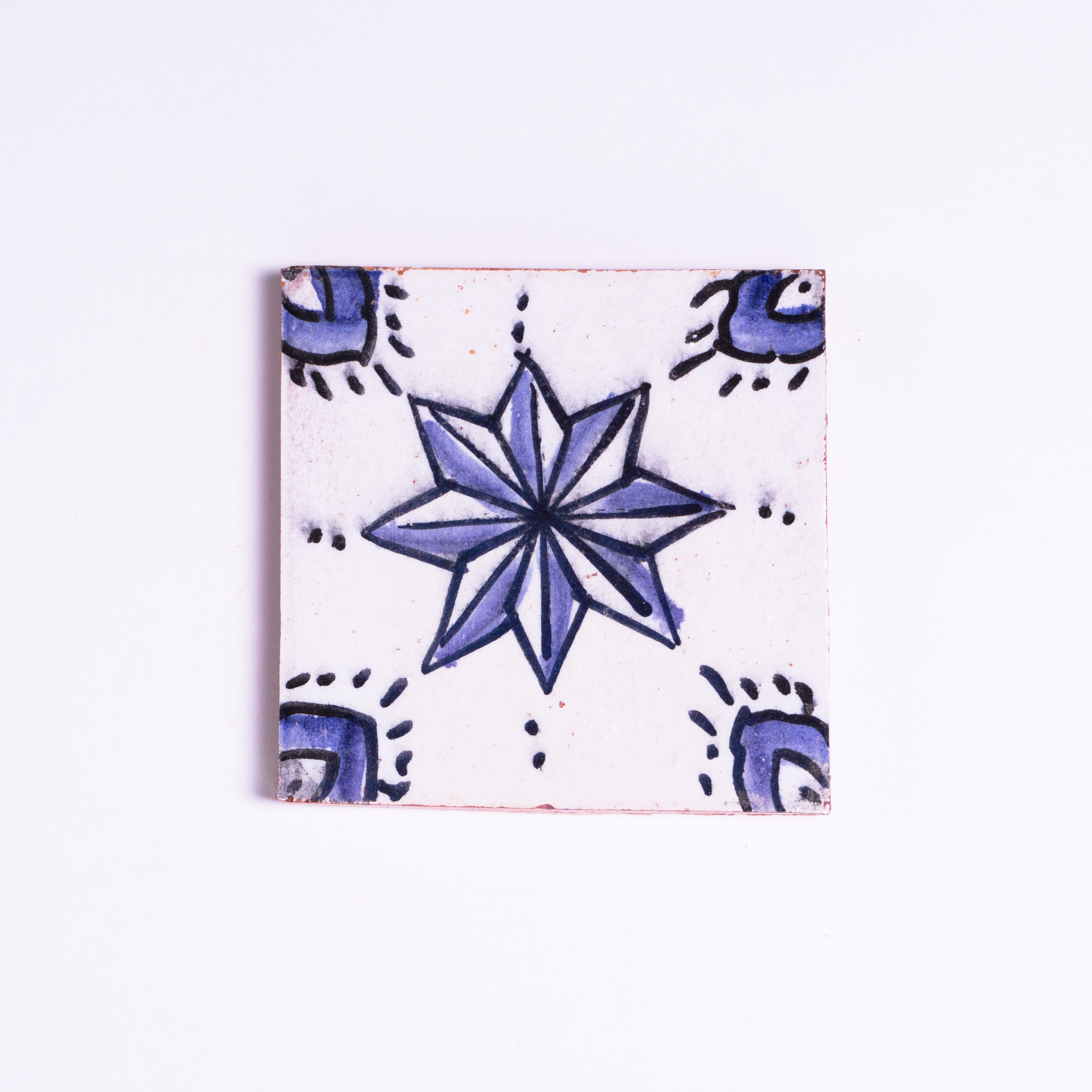 Fliese 'Etoile', blau-weiß, L 10 cm, B 10 cm, H 1cm von fischer's lagerhaus