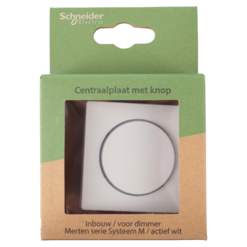 Schneider Merten System-M Centraalplaat Dimmer Actief Wit