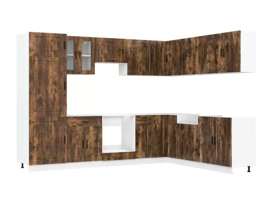 Ensemble d'armoires de cuisine 14 pcs Porto bois d'ingénierie