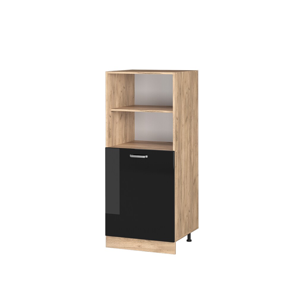 Vicco Vorratsschrank Küchenschrank R-Line Solid Eiche Schwarz 60 cm modern große Tür