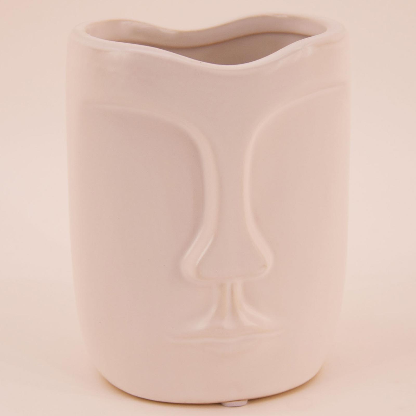 Objekt-Vase - weiß - Keramik - 13 cm