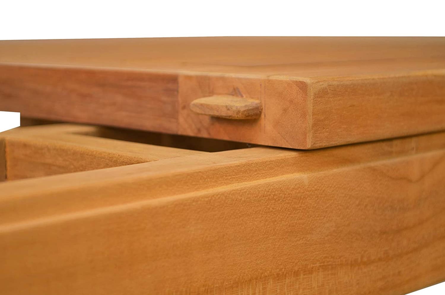 Teak uitschuifbare tafel 120 x 90 cm modern premium weerbestendig en uitschuifbaar