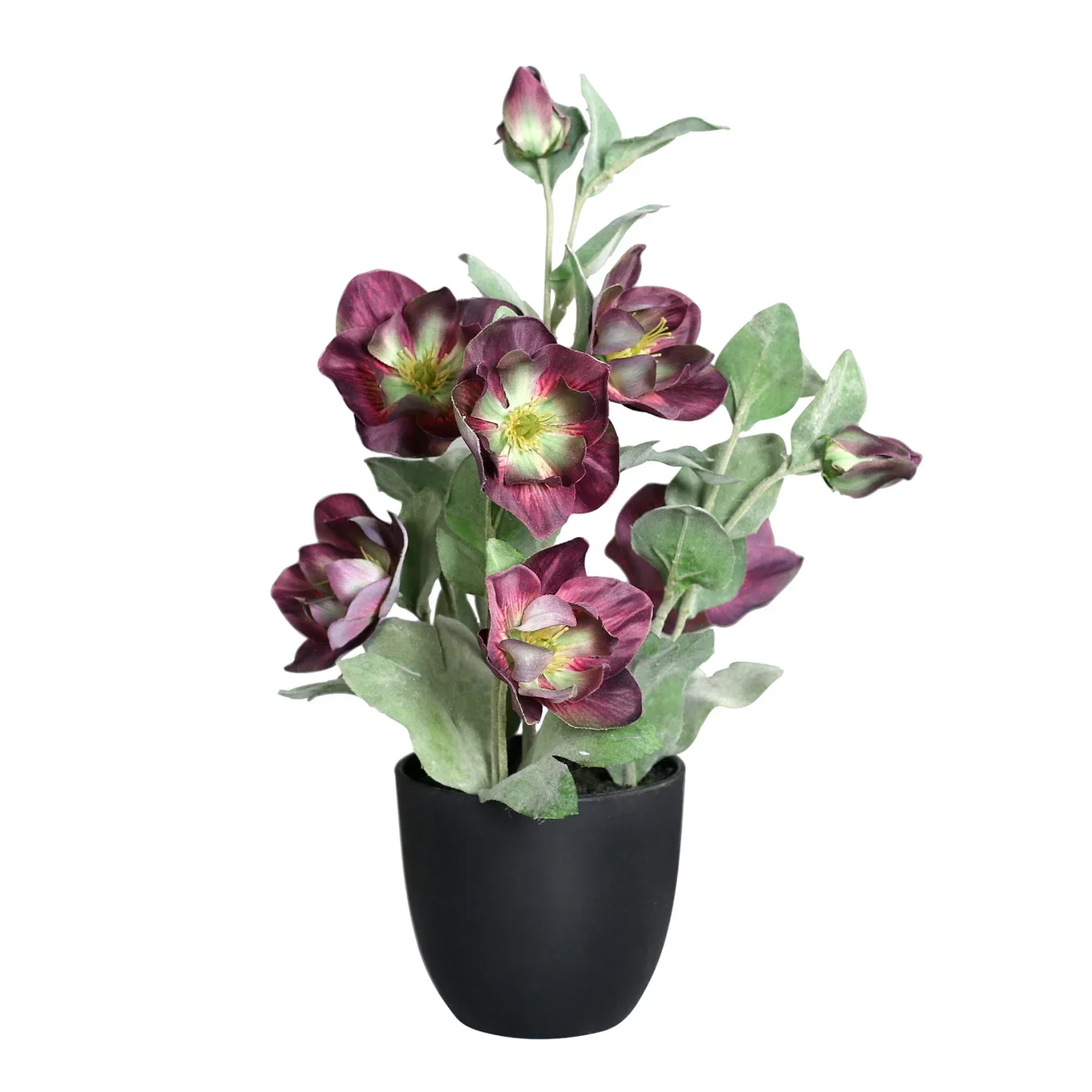 Julerose i potte kunstig Høyde 39 cm
