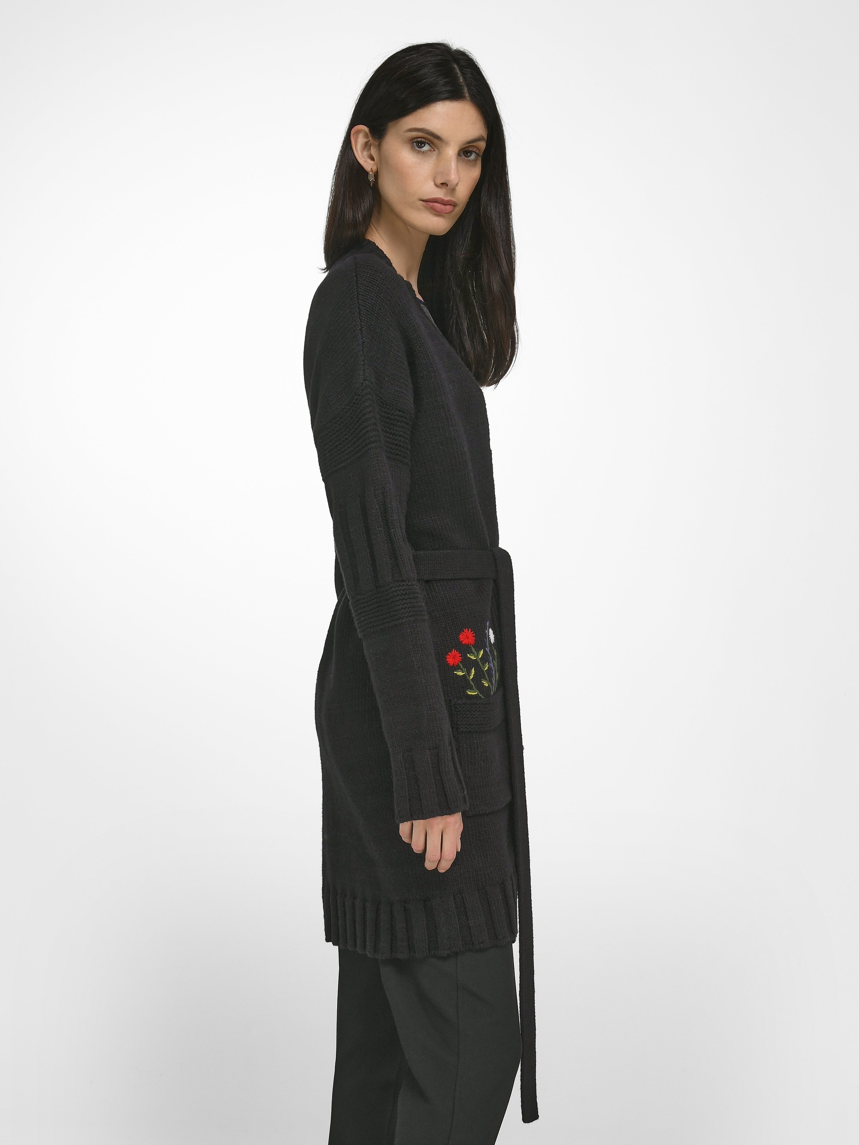 Long-Strickjacke