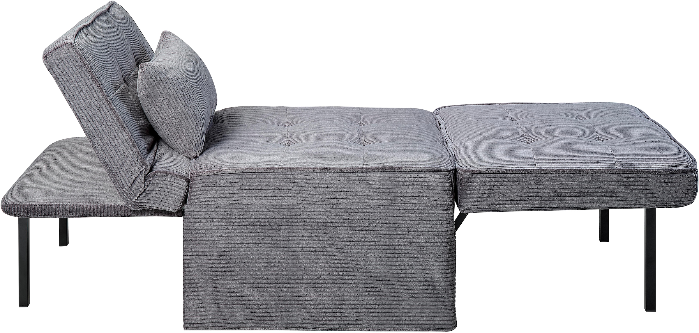 ATLANTIC home collection Schlafsofa »Finn« wandelbar zum Loungesessel, Relaxliege und Gästebett, inkl. Kissen