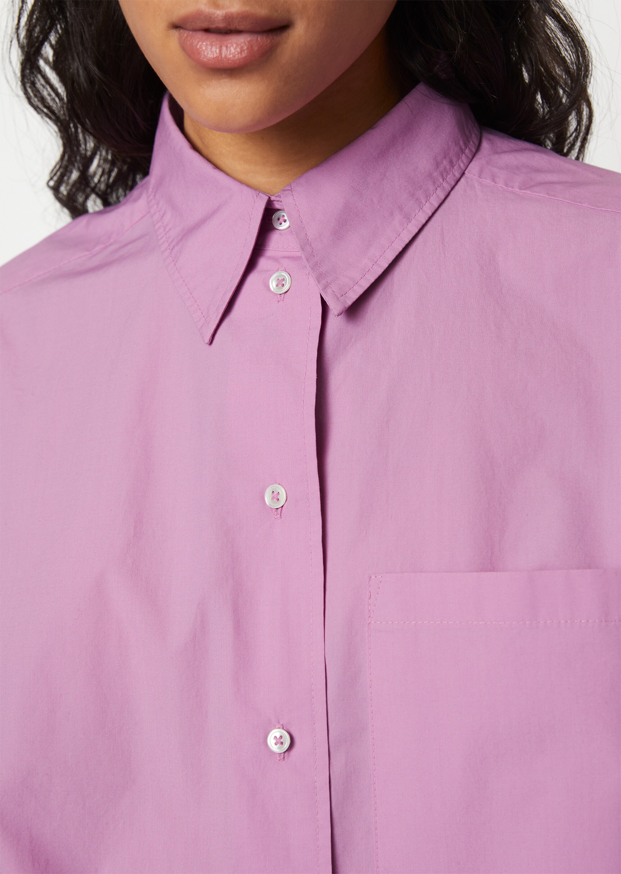 Boyfriend Hemdbluse oversize aus Organic Cotton-Popeline