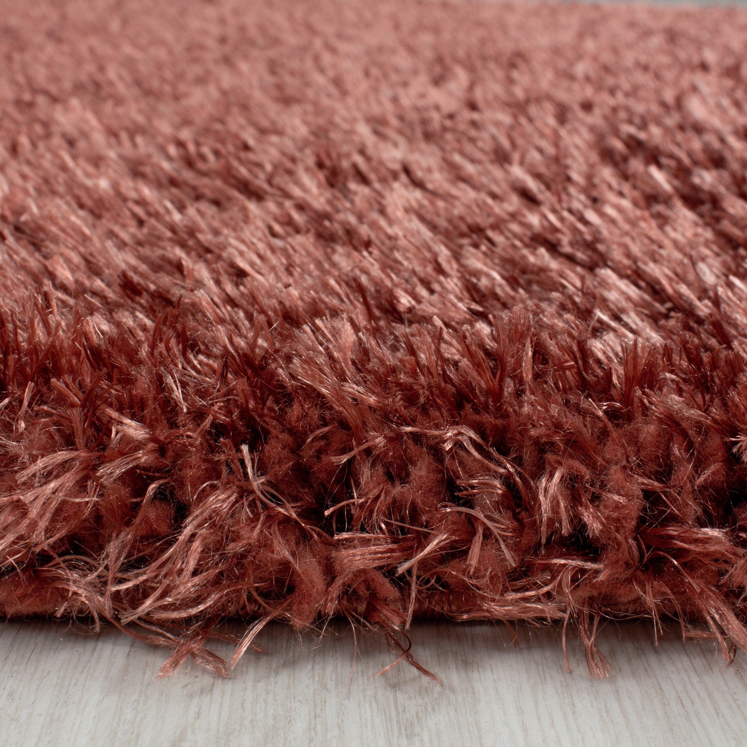 Runde Einfarbig Hochflor Teppich, Flauschiger Langflor Shaggy Teppich