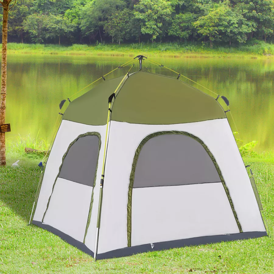 Outsunny Campingzelt mit Haken grün