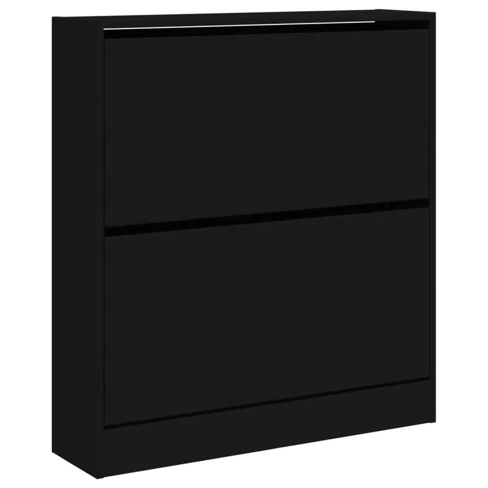 vidaXL - Schoenenrek - Zwart - Bewerkt hout - 80 x 21 x 87.5 cm