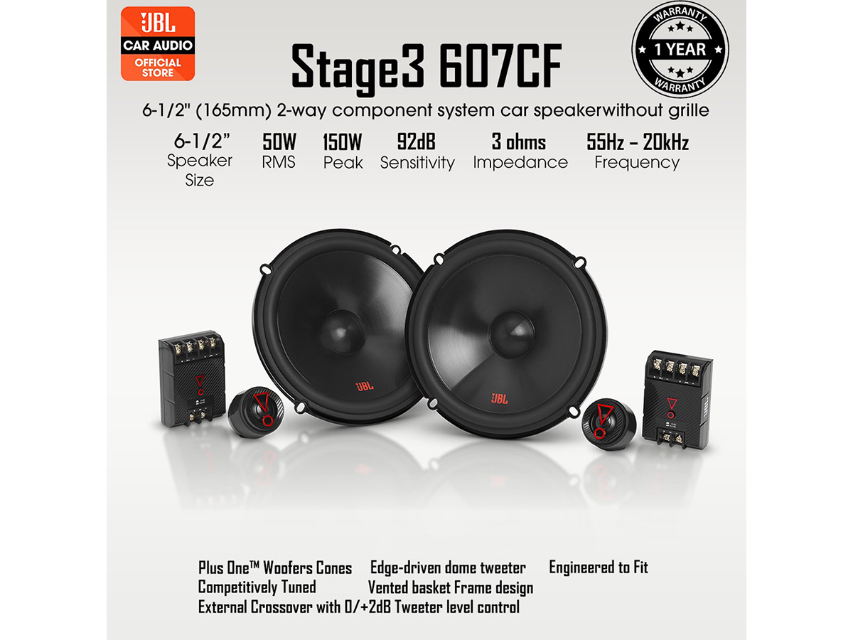 JBL Stage3 607CF speakers - 16,5 cm