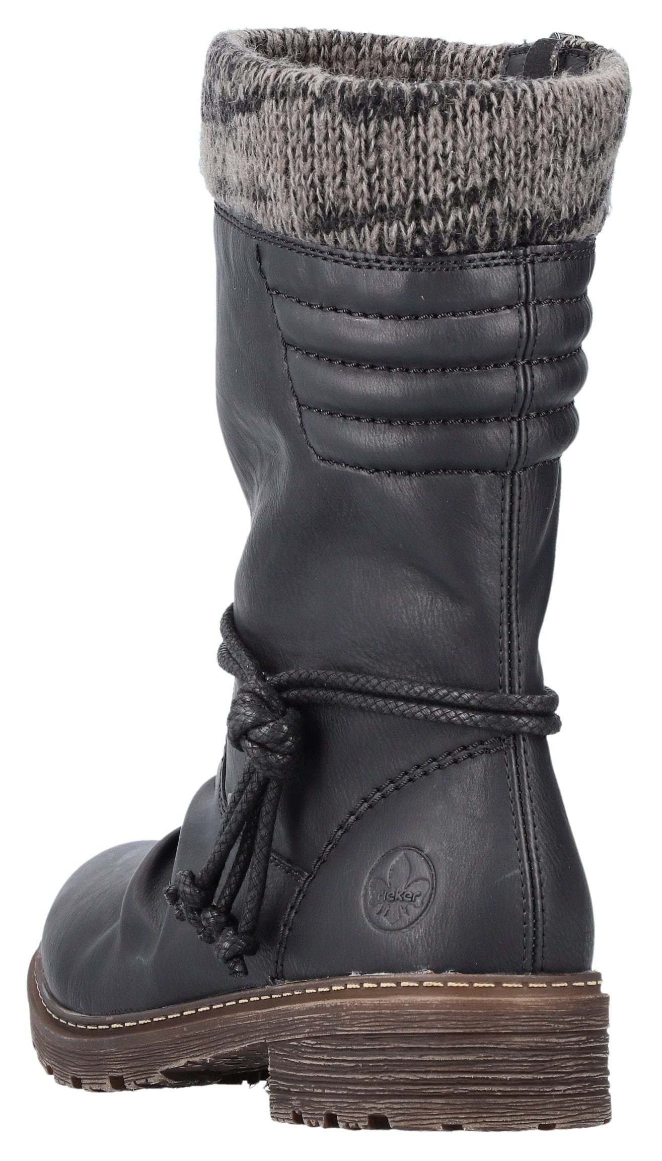 Rieker Winterstiefel  , Winterboots, Blockabsatz, TEX-Membran, mit gestricktem Schaftrand