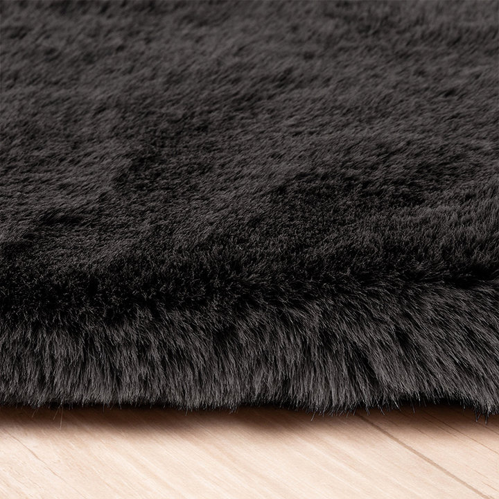 Zachte Hoogpolige loper - Comfy Supreme Zwart