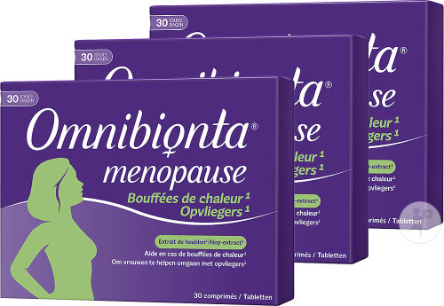 Pack De 3 Omnibionta Menopause Bouffées De Chaleur 30 Comprimés