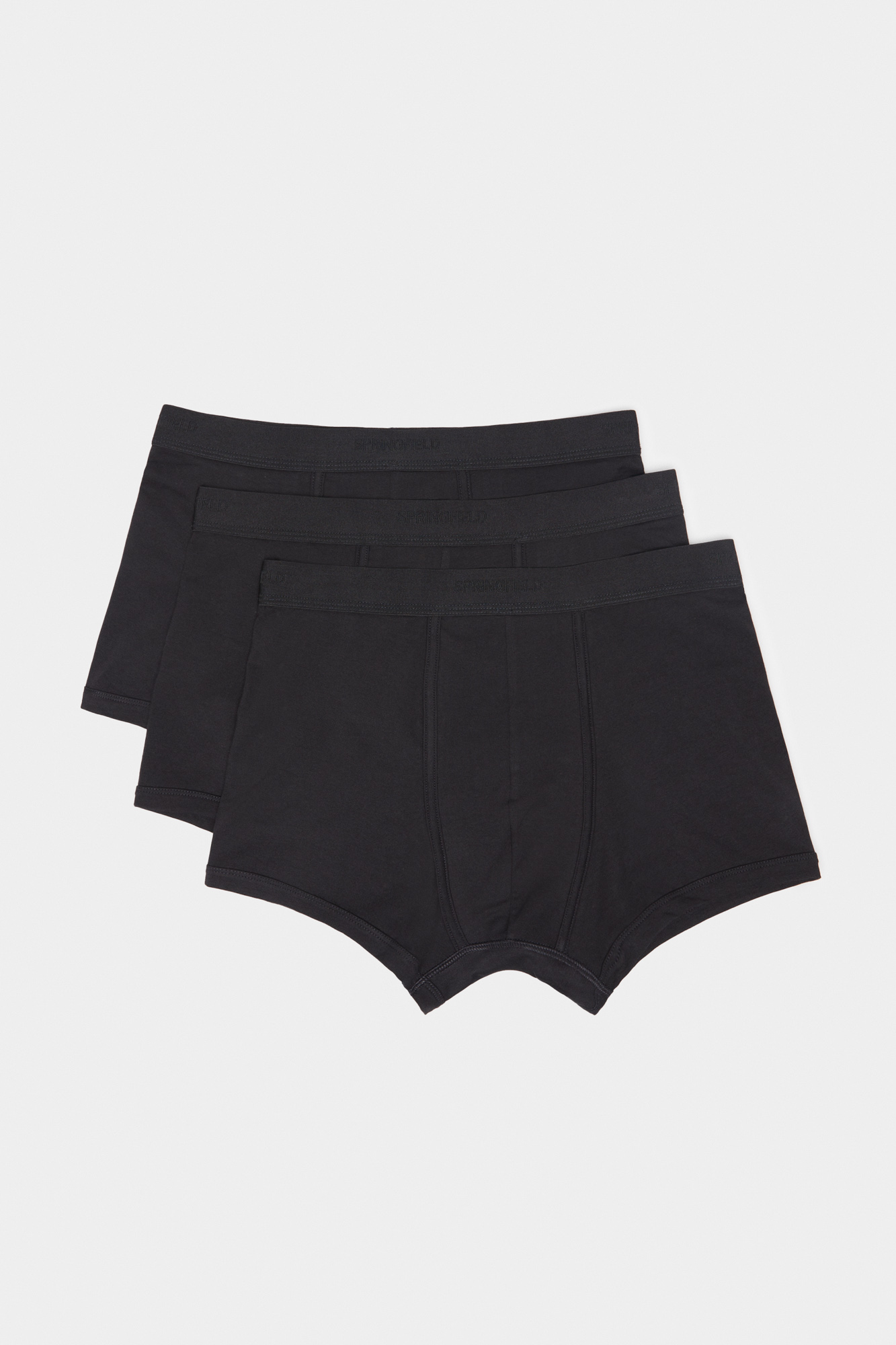 Pacote com 3 cuecas boxer básicas de algodão