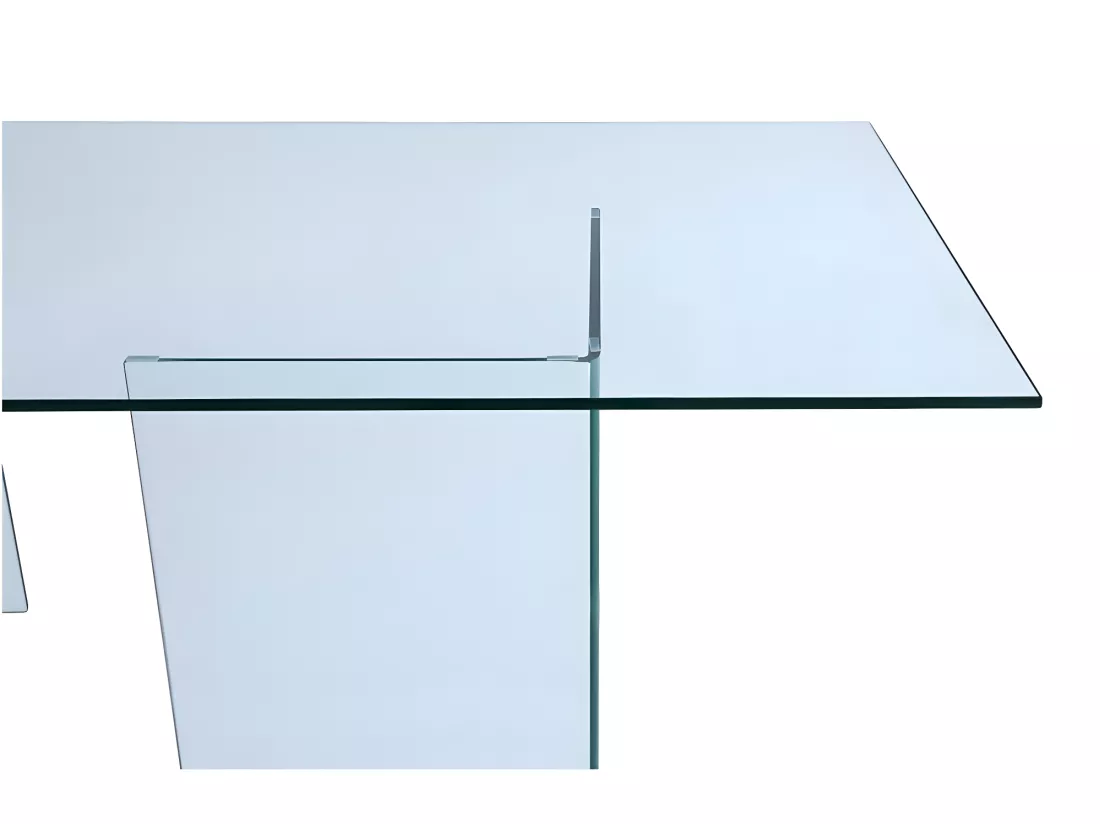 Table à manger COLEDON - 8 personnes - Verre trempé