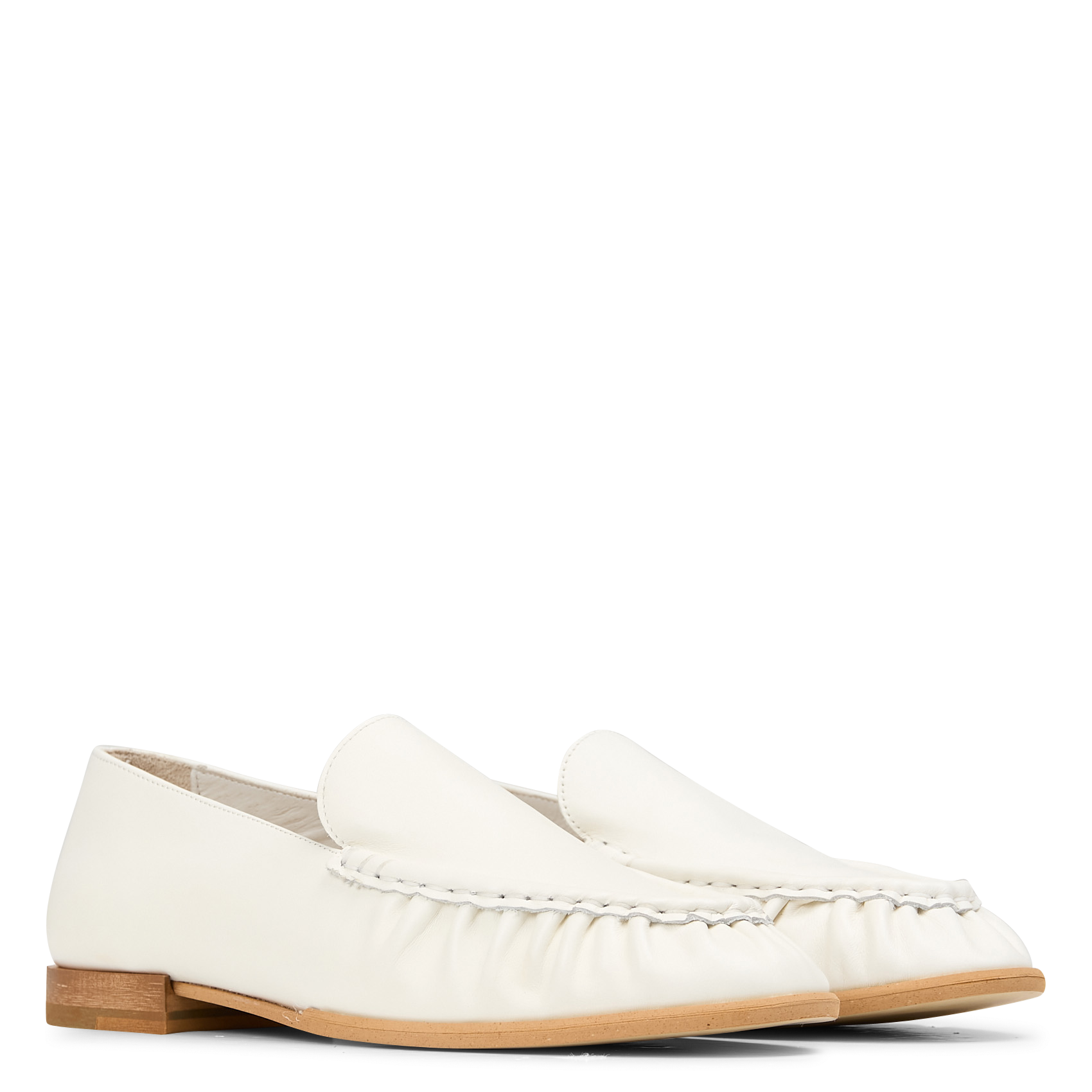 AYANO - Mocassins plats en cuir | Blanc