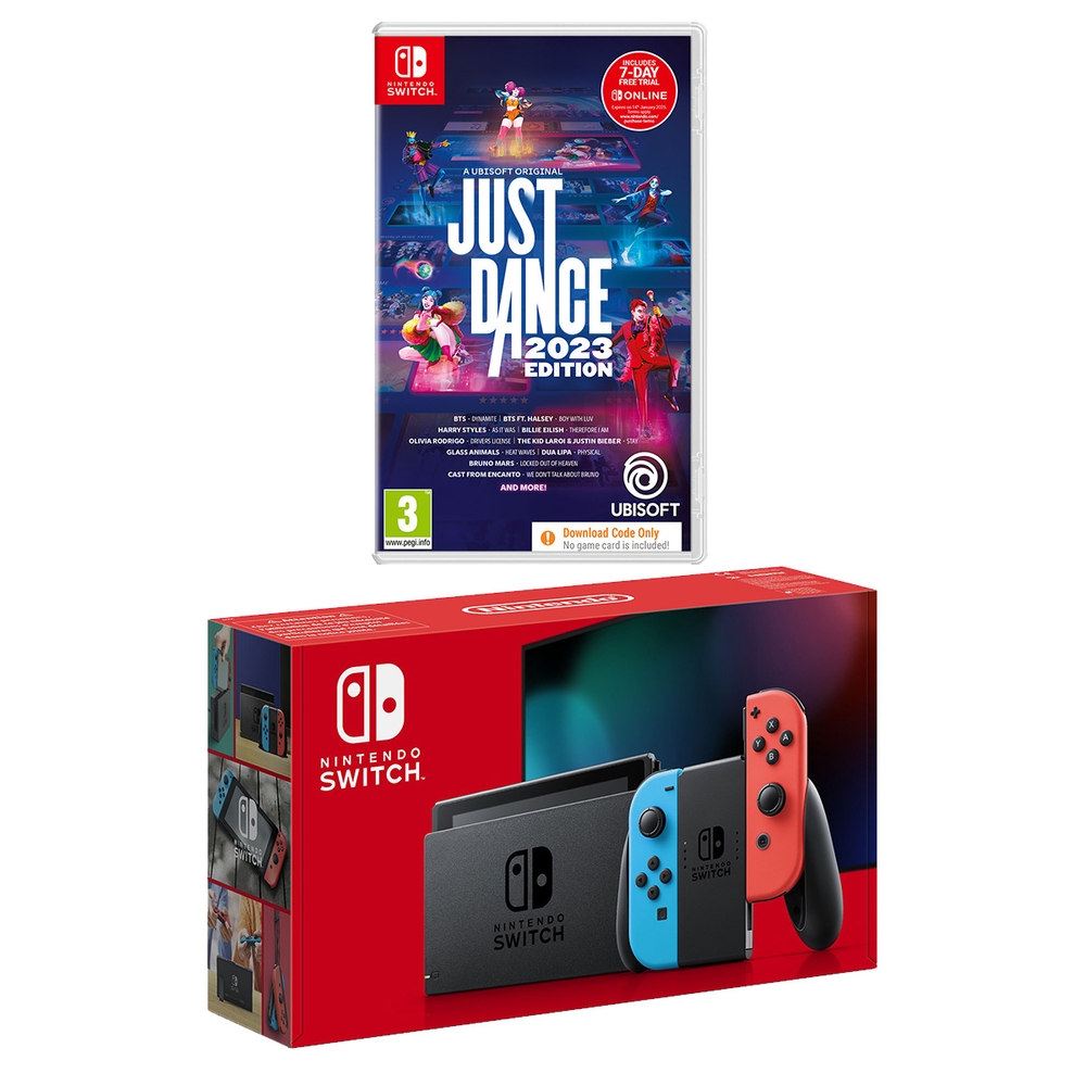 Nintendo Switch Neon-Konsole & ausgewähltes Spiel