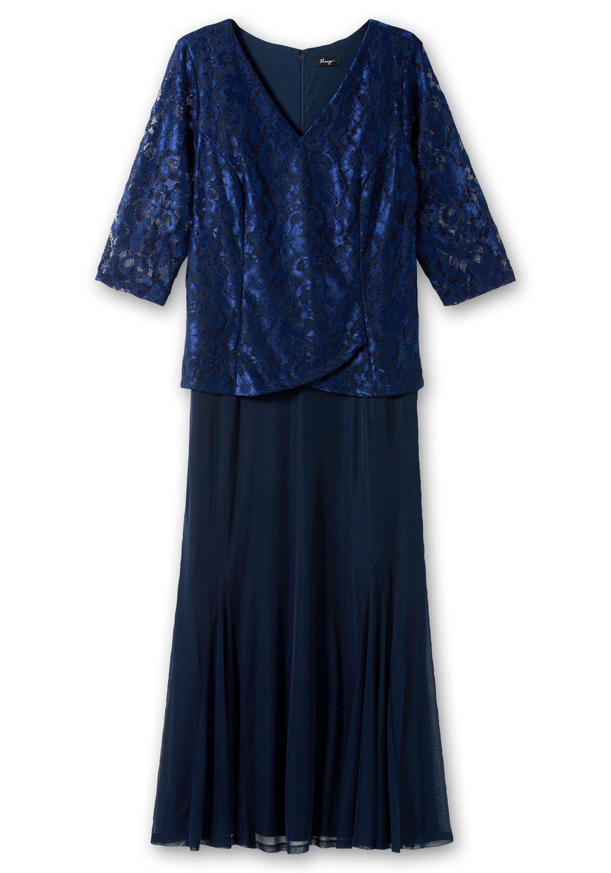 Abendkleid mit floraler Spitze