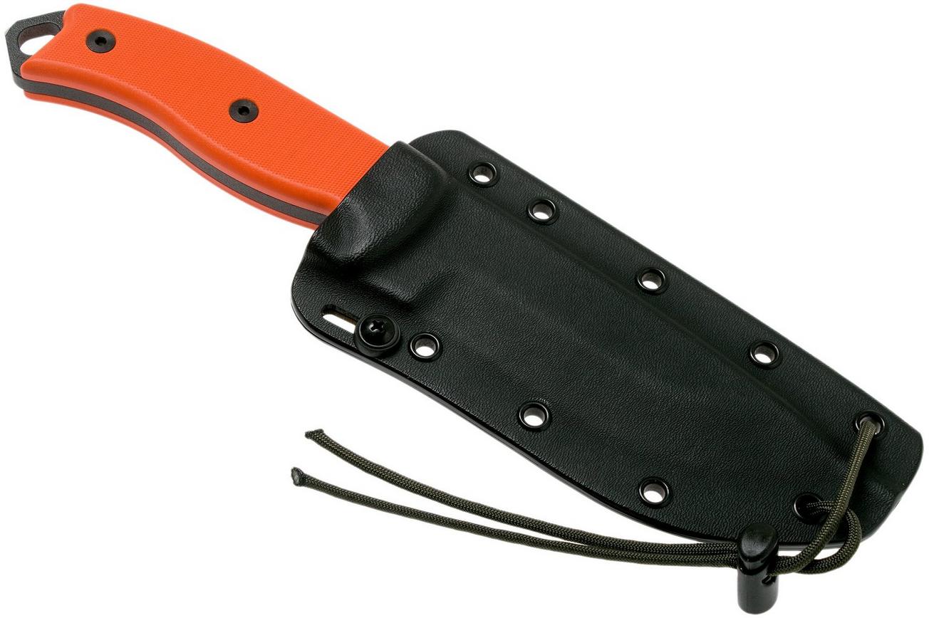 ESEE Model 5 Orange 5P-B-OR survivalmes met kydex schede   riemclip