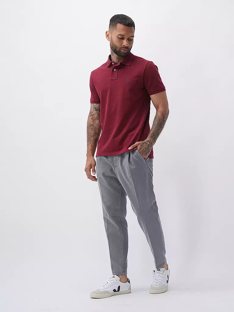 POLO RALPH LAUREN Poloshirt Custom Slim Fit dunkelrot
