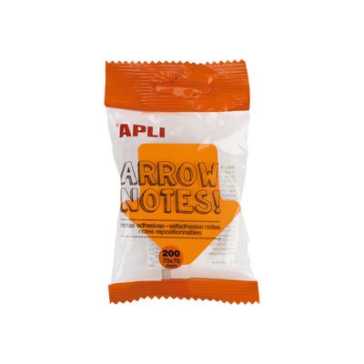 Apli - Notes adhésives flèches 70 x 70 mm - bloc de 200 feuilles couleurs vives
