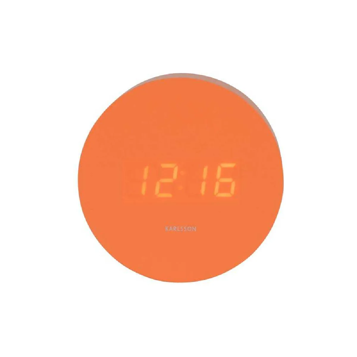 Karlsson Réveil rond LED Spry - Orange