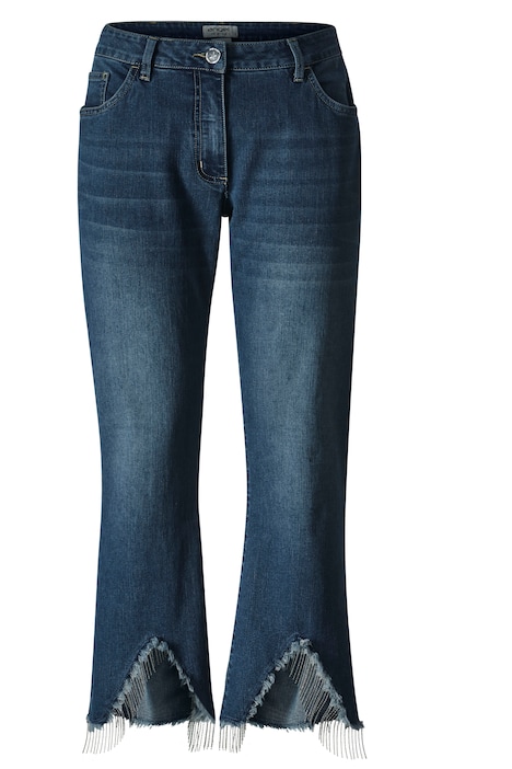 3/4-Jeans, Schlag mit Zierketten, 5-Pocket