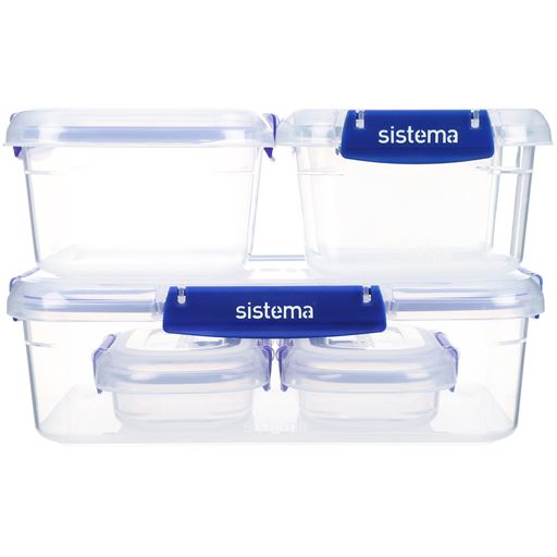 Sistema Starter Klip It 6-pak Opbevaringsbokse, Clear/Blue