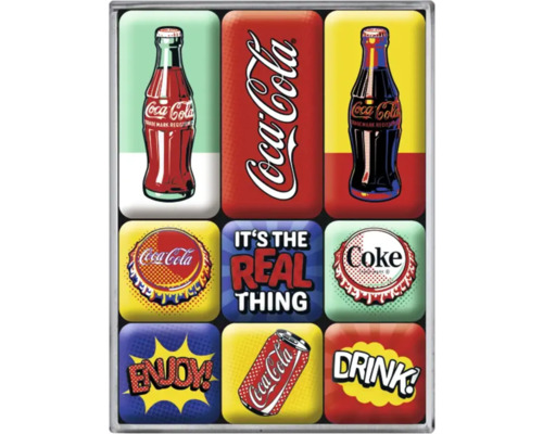 Magneet CocaCola PopArt set van 9
