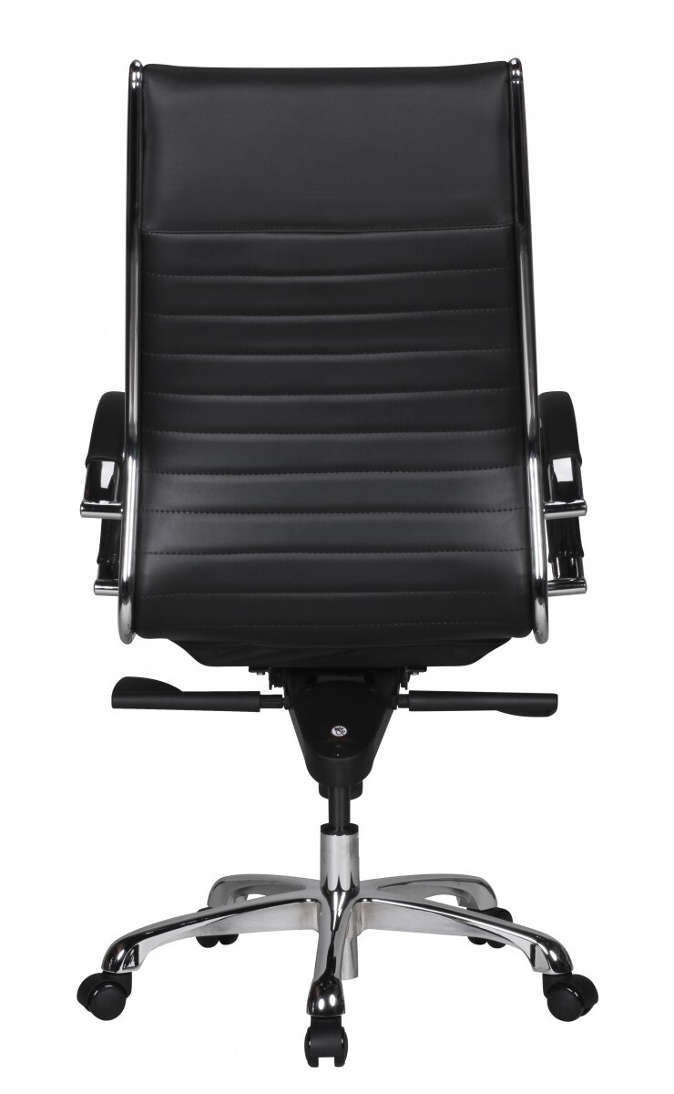 KADIMA DESIGN Chefsessel SECCHIA Echtleder, Multiblock Mechanik, verstellbar, 120 kg, Chromarmlehnen