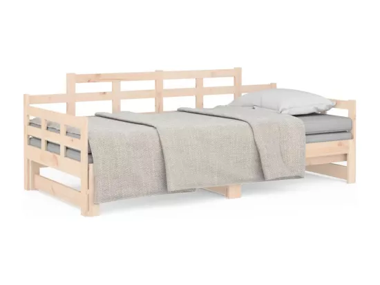 Lit coulissant sans matelas bois de pin solide