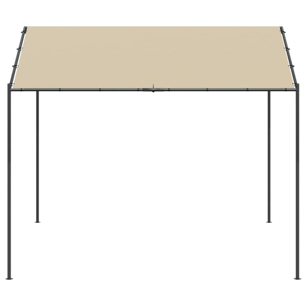 Tente à auvent beige 4x3 m acier et tissu
