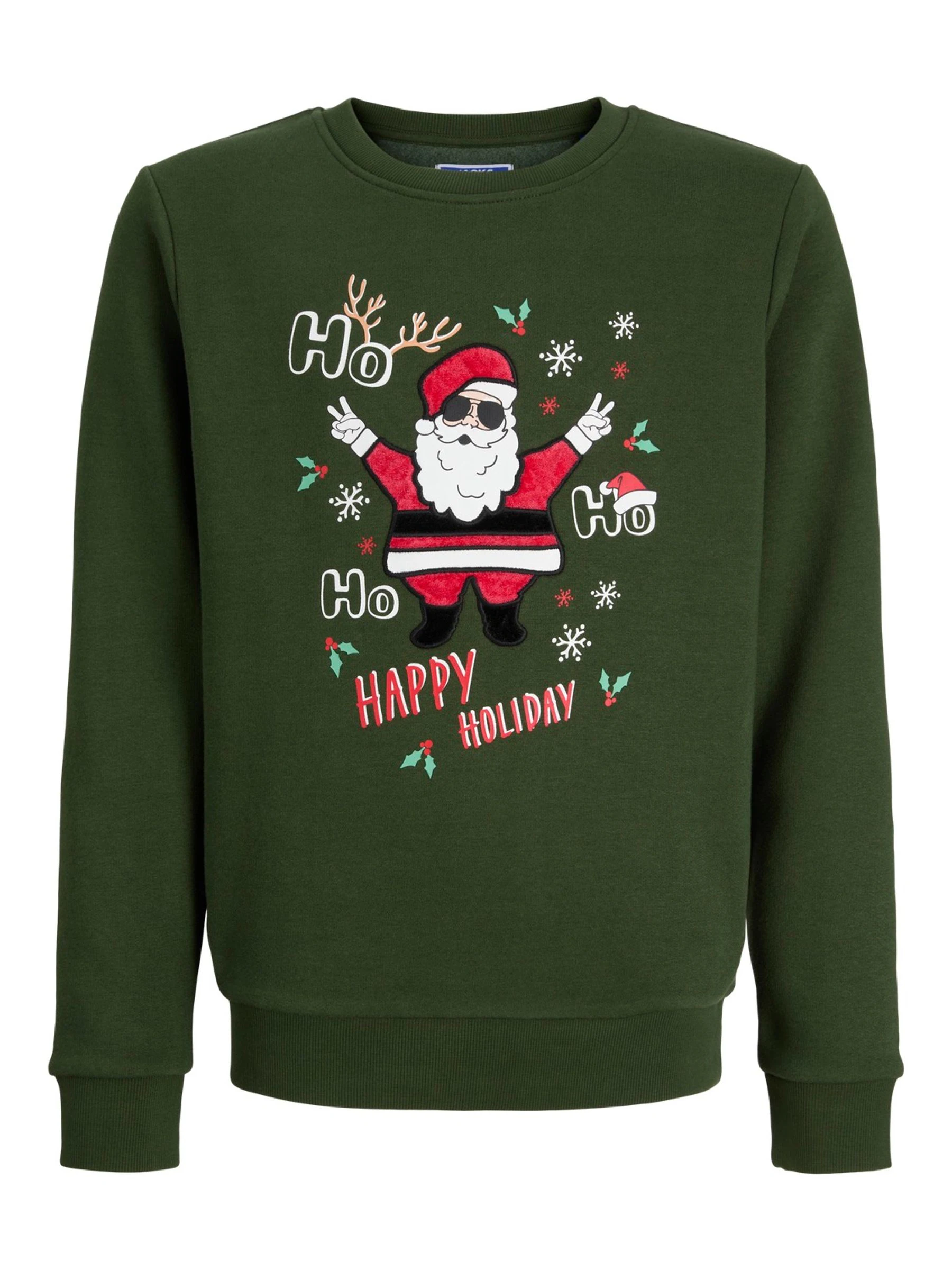 Groen - JACK & JONES Junior Christmas Novelty Sweatshirt