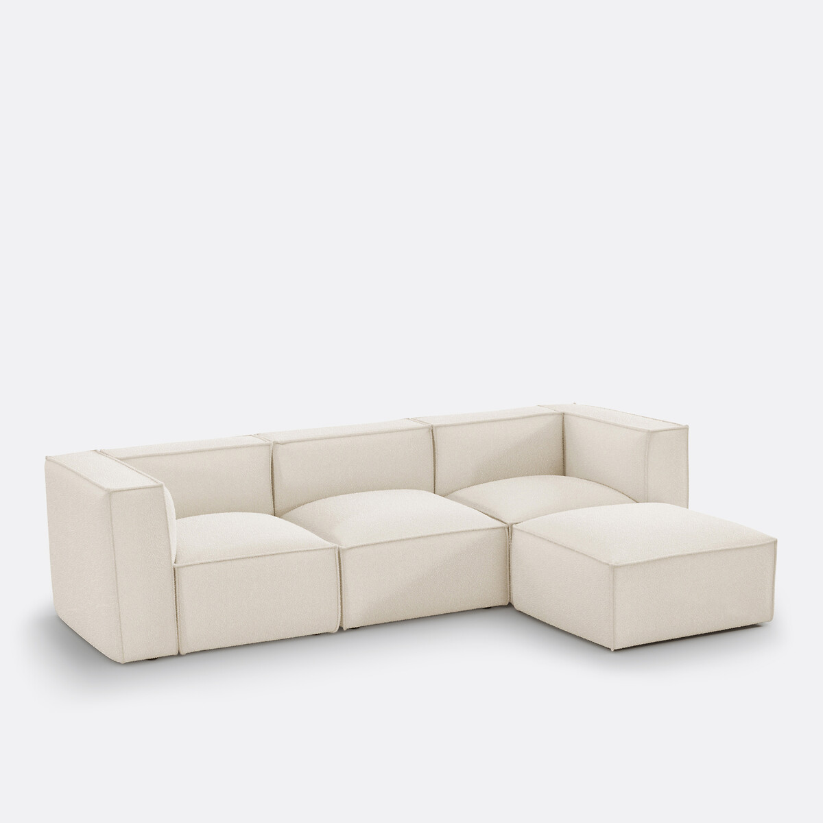 LA REDOUTE INTERIORS<br>Banco modular van bouclette, Seven