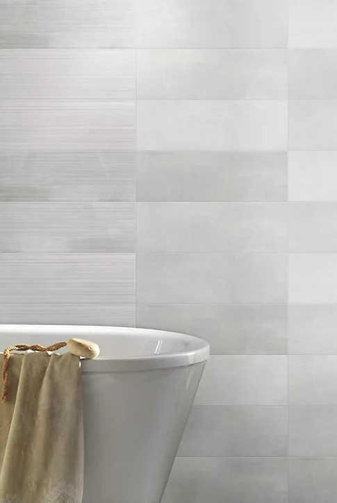 Carrelage mural décoratif Kofrage 20x60 cm gris clair
