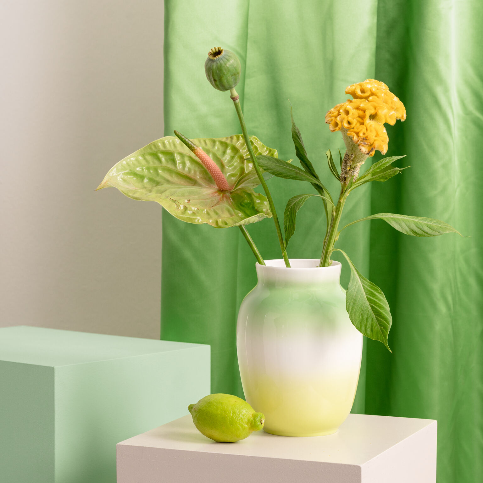 Balance Lime Vase 20 cm