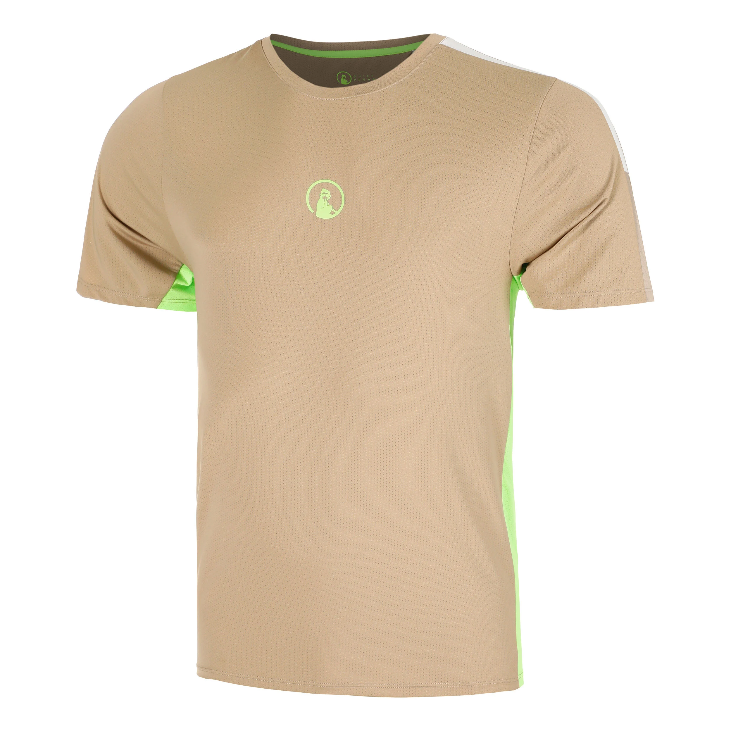 Quiet Please Wild Receiver Verti T-shirt Hommes - Beige , Multicouleur