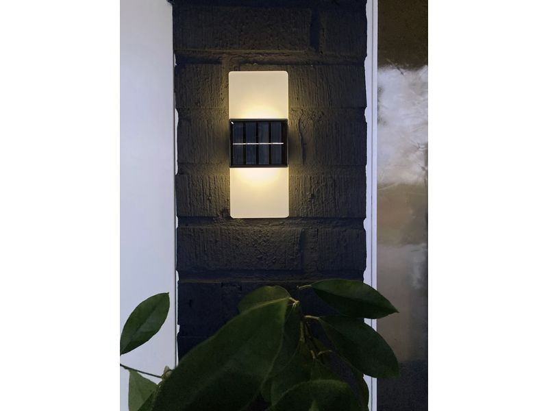 Star Trading Wandleuchte Wally Frost Warm/Kaltweiss, 2 LEDS Solar-Wandleuchte