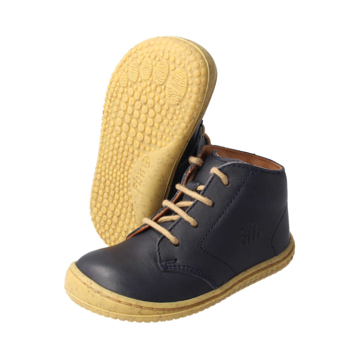 B3222-2 navy SOFT-TOE BIO-nappa leather laces Weite/M