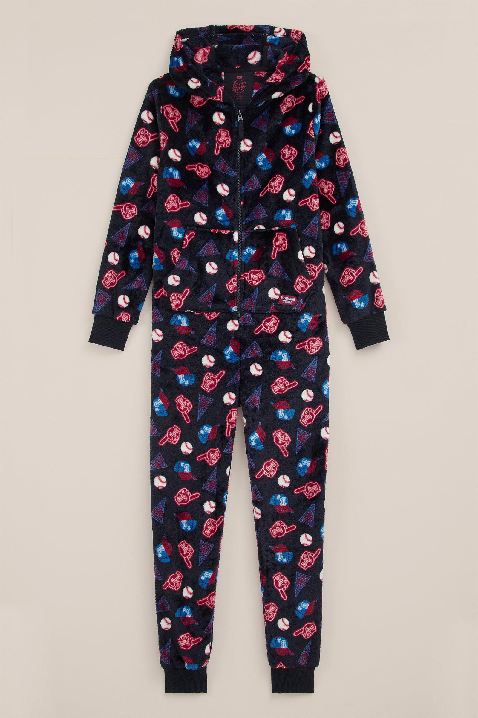 Jongens onesie met dessin WE Fashion Donkerblauw