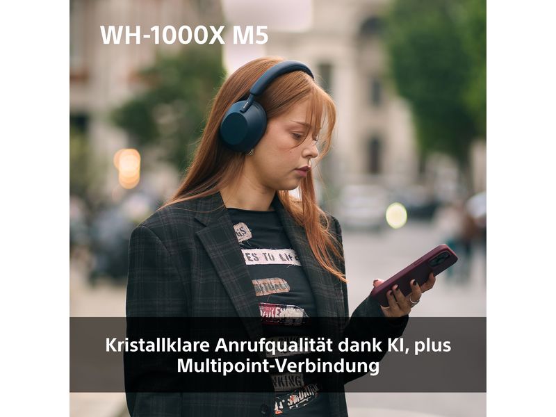 Sony Wireless Over-Ear-Kopfhörer WH-1000XM5 Schwarz Kabellose Kopfhörer mit Noise Cancelling
