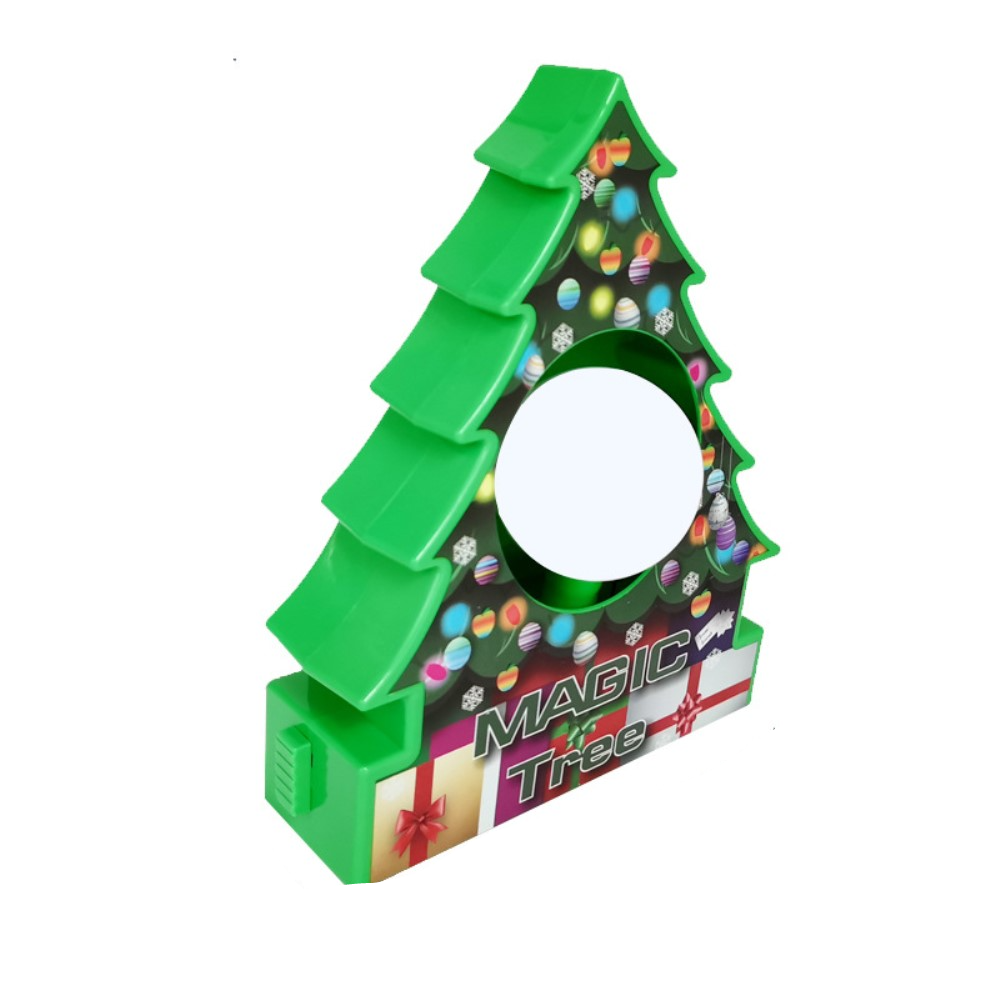 (12-tlg. Set) DIY Christbaum Kugeln Rotierer Weihnachts Tannenbaum mit Filzstiften zum Bemalen - Grün