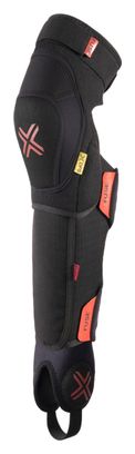 Paire de Protège-tibia/Genou/Cheville Fuse Delta 125 Noir/Rouge