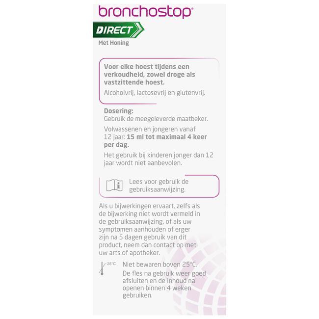 Bronchostop Direct Hoestdrank met Honing 120 ML