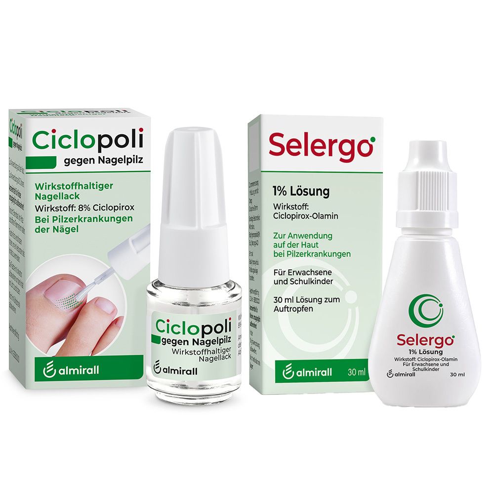 Ciclopoli® gegen Nagelpilz + Selergo® 1% Lösung